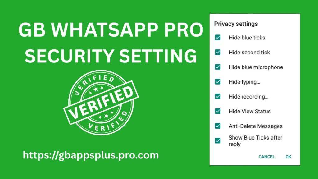security setting gb whatsapp